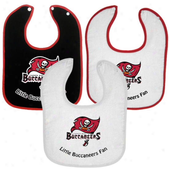 Tampa Bay Buccaneers Babe 3-pack Little Agitate Bib Set