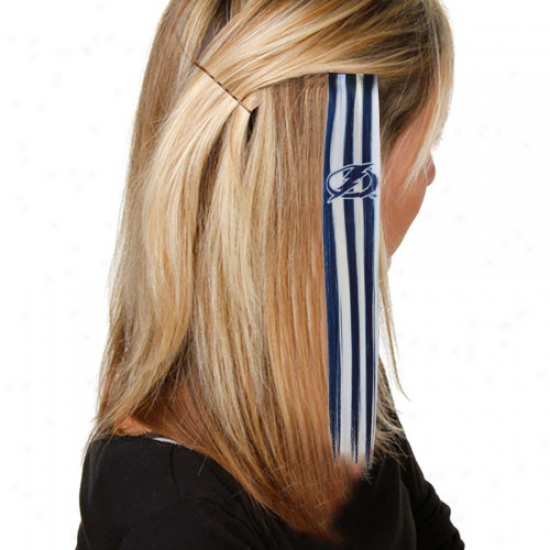 Tampa Bay Lightning Royal Blue-white Sports Extension Hair Clips