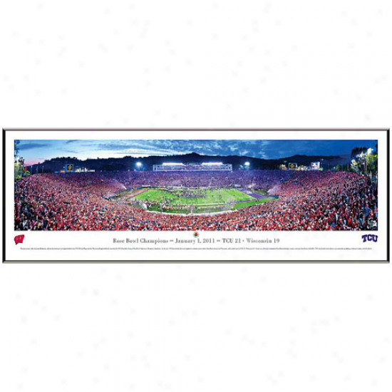 Tcu Horned Frogs 2011 Rose Bowl Champions Framed Panorama