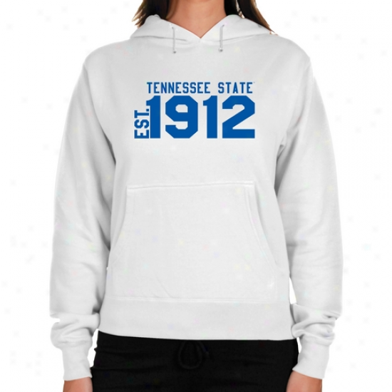 Tennessee State Tigers Ladies White Est. Date Lightweight Hoody