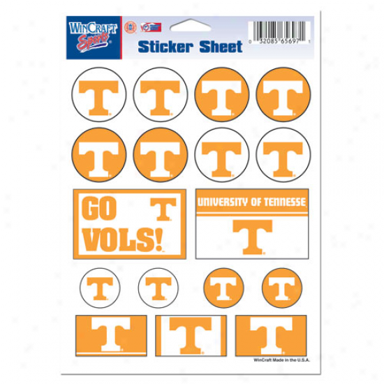 Tennessee Volunteers 5'' X 7'' Sticker Sheet