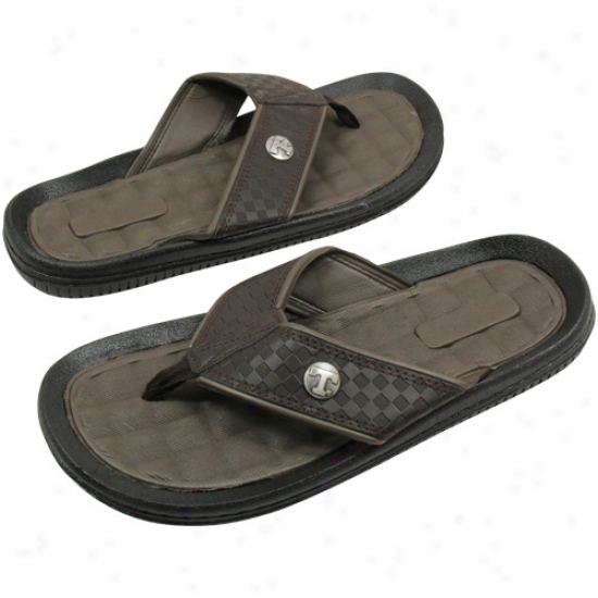 Tennessee Volunteers Brown Weave Flip Flop Sandals