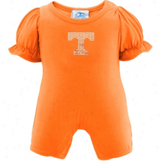 Tennessee Volunteers Infant Girls Tennessee Orange Rhinestone Romper