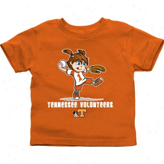 Tennessee Vol8nteers Toddler Girls Softball T-shirt - Tennessee Orange