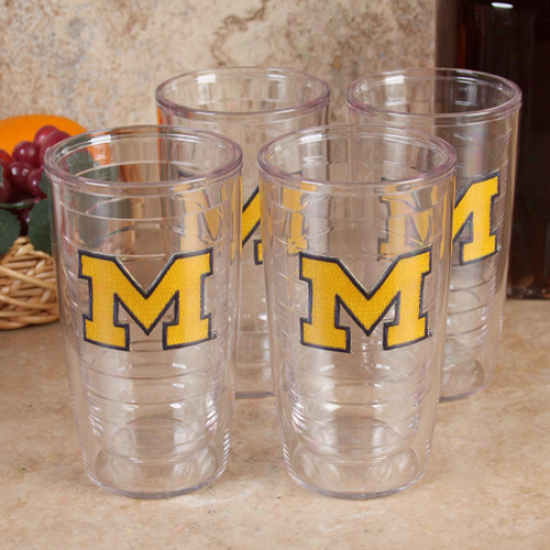 Tervis Tumbler Michigan Wolverines 4-pakc 16oz. Team Logo Tumbler Cups