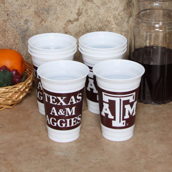 Texas A&m Aggies 8-pack 20oz. Name & Logo Soft Cups