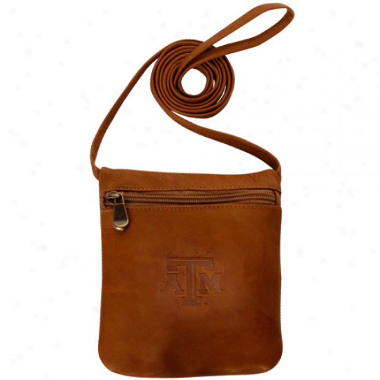 Texas A&m Aggies Ladies Brown Leather Team Logo Over-the-shoulder Bag