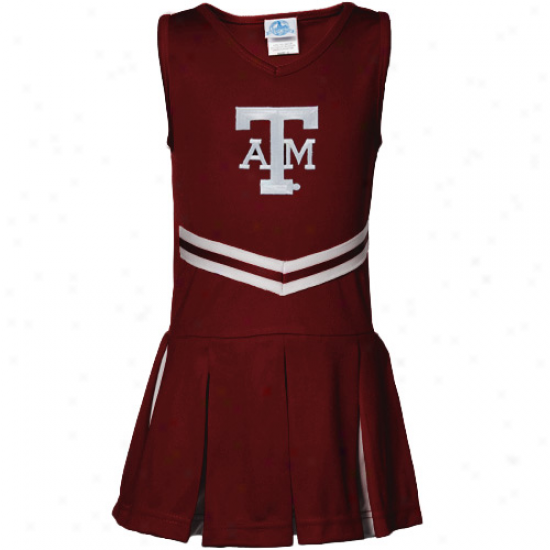 Texas A&m Aggies Todsler Girls Maroon Cheerleader Dress