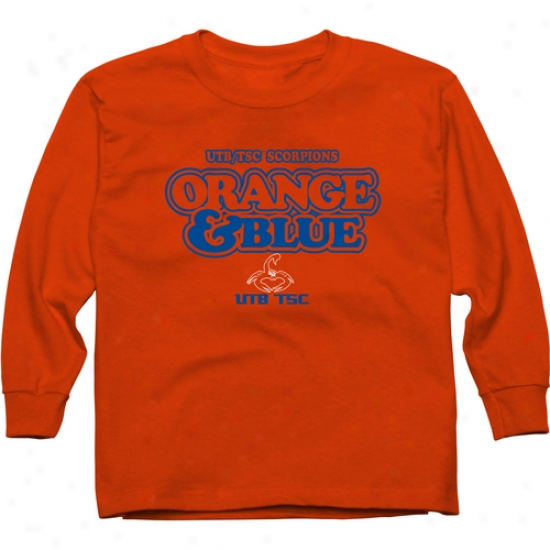 Texas Brownsville Scorpions Youth Our Colors Long Sleeve T-shirt - Orange