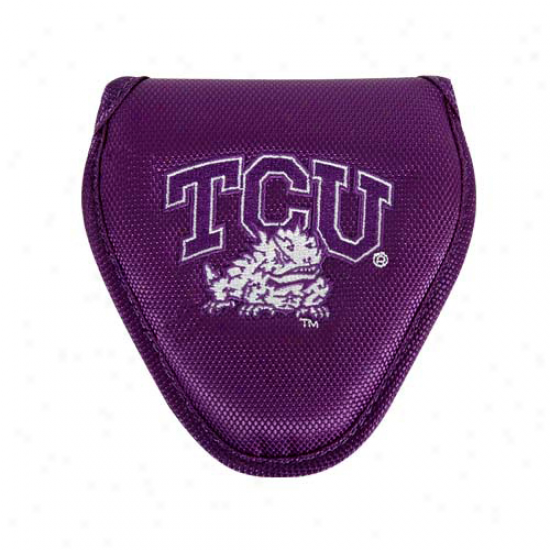 Texas Christian Horned Frogs (tcu) Navy Purple Mallet Putter Shelter