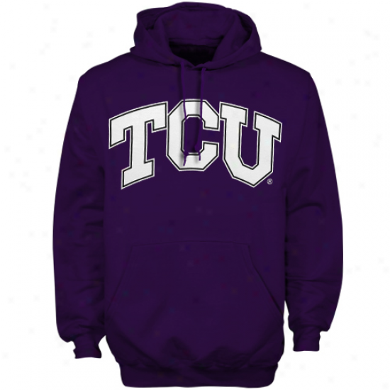 Texas Christian Horned Frogs (tcu) Purple Bold Arch Pullover Hoodie Sweatshirt