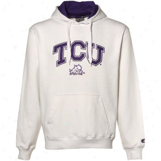 Texas Christian Hirned Frots (tcu) White Automatic Hoosy Sweatshirt