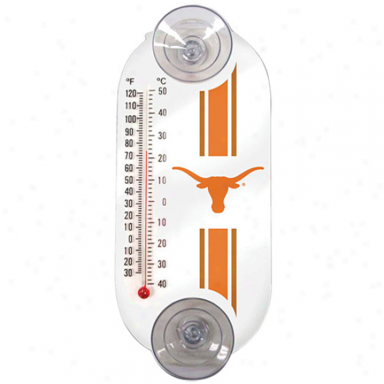 Texas Longhorns Acrylic Wiindow Thermometer