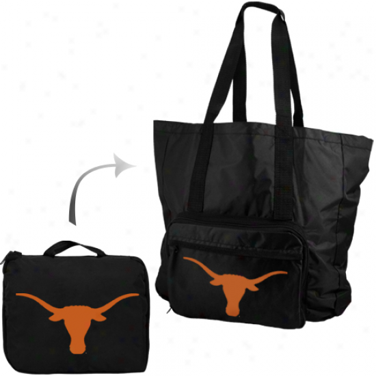 Texas Longhorns Fold-aaw Carry Bag Travel Pack - Black