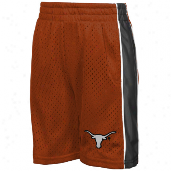 Texas Longhorns Preschool Burnt Orange Vector Mesh Shortss