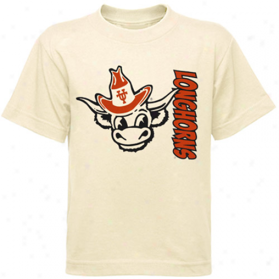 Texas Longhorns Preschool Cream Bronco Slub T-shirt