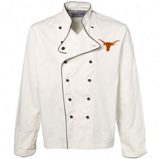 Texas Longhorns Whitte Premium Chef Coat