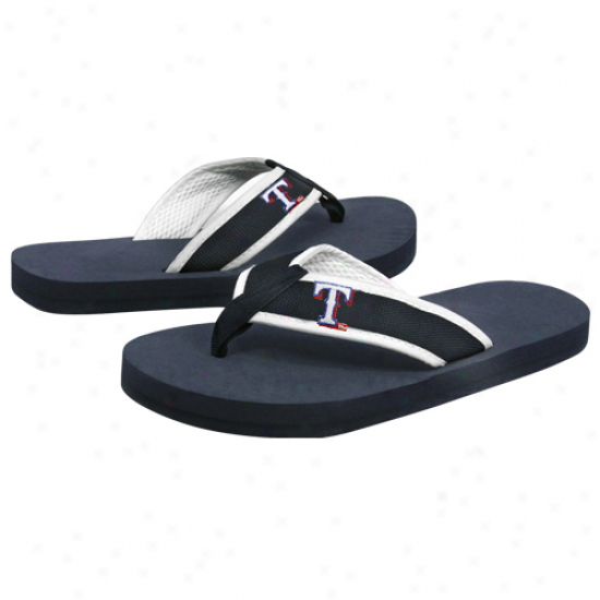 Texas Rangers Navy Blue Basic Unisex Flip Flops