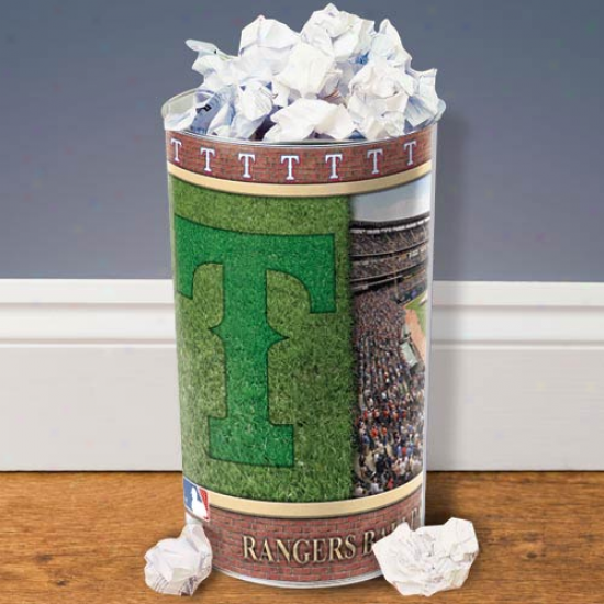 Texas Rangers Tapered Wastebasket