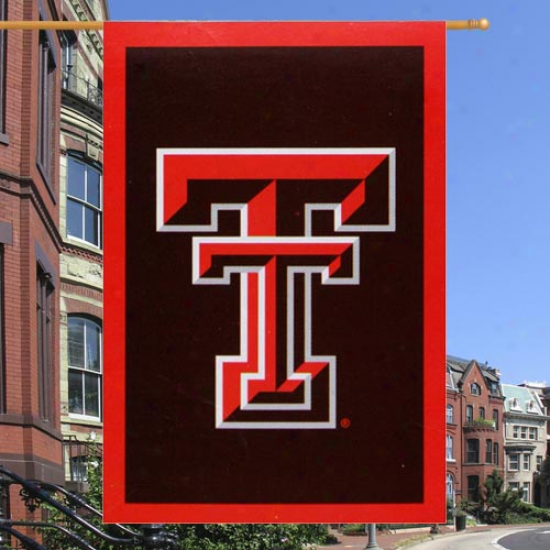 Texas Tech Red Raiders 28'' X 44'' Black Applique Vertica lBanner Flag