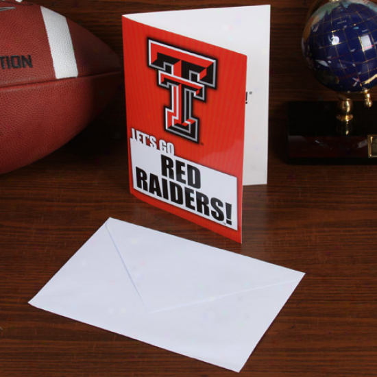 Texas Teech Red Raiders 5'' X 7'' Musical Card