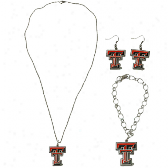 Texas Tecb Red Raiders School Spirit Cloisonne 3-piece Set