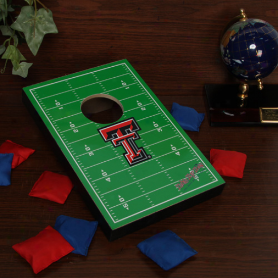 Tezas Tech Red Raiders Tabletop Fooyball Bean Bag Toss Game