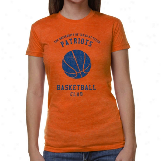 Texas Tyler Patriots Ladies Club Junior's Tri-blend T-shirt - Orange