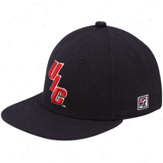 Th eGame Illinois Chicago Flames Navy Blue On-field Fitted Hat