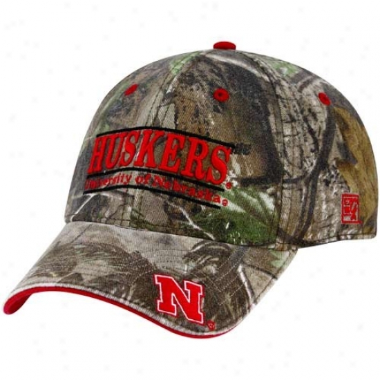 The Game Nebraska Cornhuskers Camo 3-bar Stretch Fit Hat