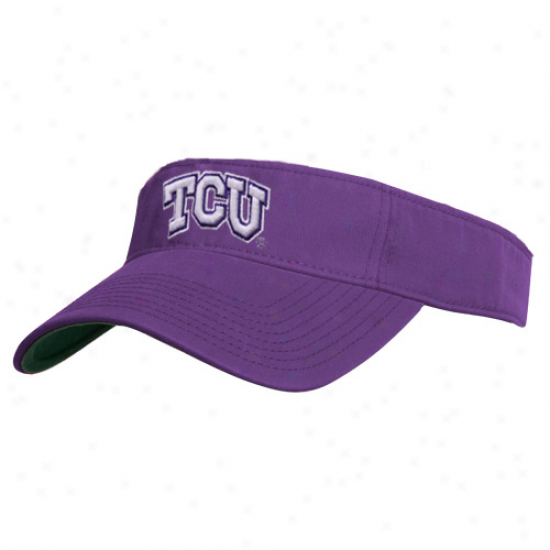 The Game Texas Cristian Horned Frogs (tcu) Purple Relaxed 3d Logo Adjustable Visor