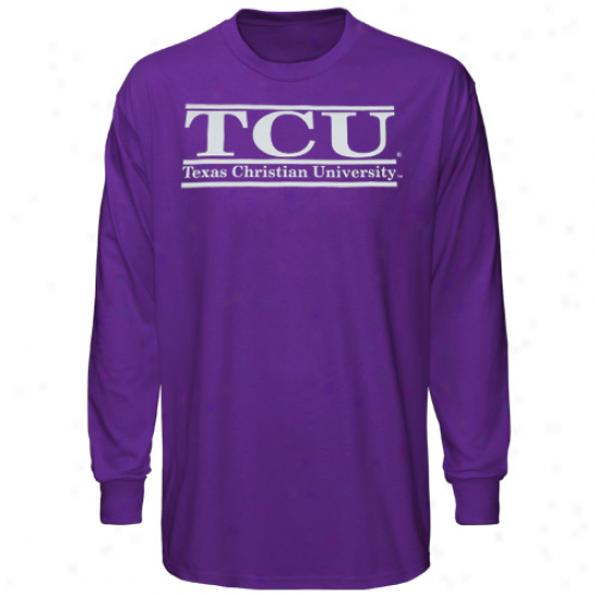The Game Texas Christian Horned Frogs (tcu) The Rail Long Sleeve T-shirt - Purple