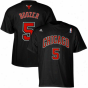 Adidas Carlos Boozer Chicago Bulls #5 Net Number T-shirt - Blacj