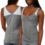 Antigua Cleveland Cavaliers Women's Frisky Henley Tank Top - Ash