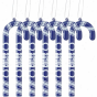 Indianapolks Colts 6-pack Team Color Cancy Cane Ornamemts