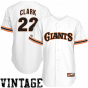 Majestic Will Calrk San Francisco Giants Replica Throwback Jefsey - Whits