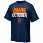 Nike Detroit Tiggers Own October T-shir t- Navy Blue