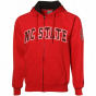 North Carolina Staye Wolfpack Red Automatic Full Zip Hoody Sweatshirt