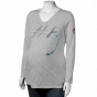 Rebeok Miami Dolphins Ladies Gray Draft Pick 2030 V-neck Maternity Long Sleeve T-shirt