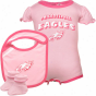 Reebok Philadelphia Eagles Infant Gilrs Pink Creeper, Bib & Bootie Set