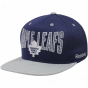 Reebok Toronto Maple Leafs Royal Blue-gray Two-tone Striped Snapback Adjustable Hat