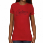 San Diego Pomp Aztecs Ladiees Swept Away Slim FitT -shirt - Red