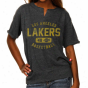 Sportiqe Los Angelss Lakers Ladies Charcoal Flash Alvin Lightwiitht Sweatshirt