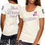 Hint At Alyssa Milano Atlanta Bravss Ladies Novelty Patch Warm Premium T-shirt - Natural