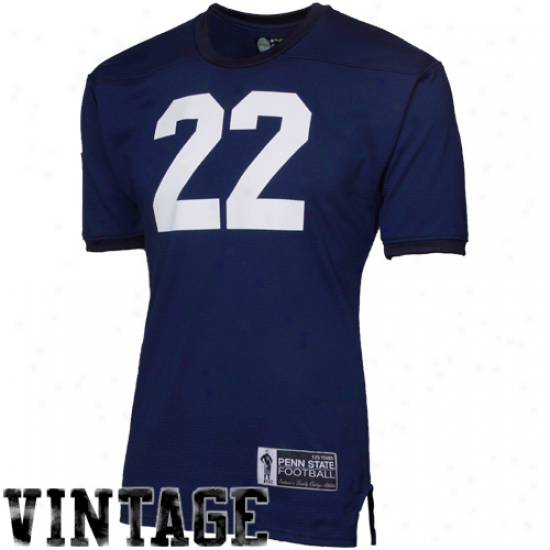 Tiedman & Formby Penn State Nittany Lions #22 1973 Vintate Mesh Football Jersey - Navy Blue