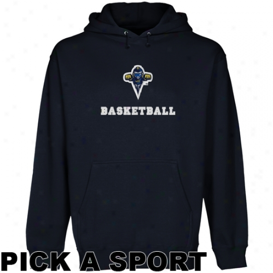 Toledo Rockets Custom Sport Logo Applique Pullover Hoodie - Navy Blue