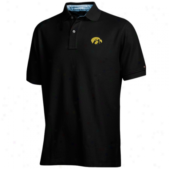 Tommy Hilfiger Iowa Hawkeyes Black Ivy Polo