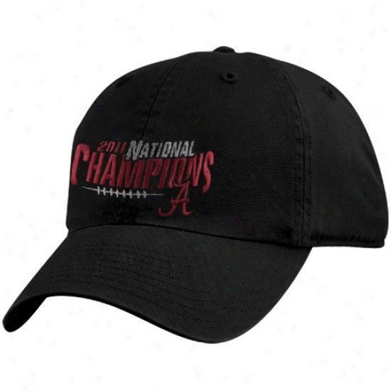 Top Of The World Alabamz Crimson Tide Black 2011 Bcs National Champions Adjustable Hat