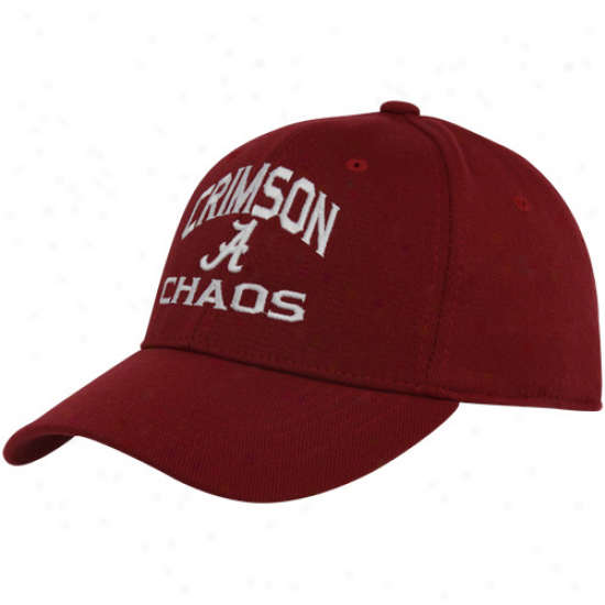 Top Of The World Alabama Crimson Tide Crimson Basketball Team Spirit 'crimson Chaos' 1-fit Flex Hat
