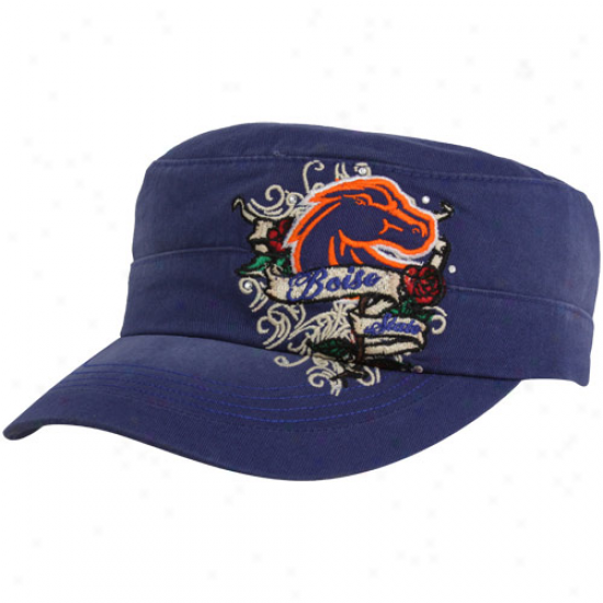 Top Of The World Boise State Broncos Ladies Royal Blue Eve Adjustable Military-style Hat